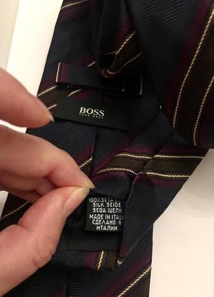 Шелковый галстук hugo boss шикарная фактура и цвет3 фото