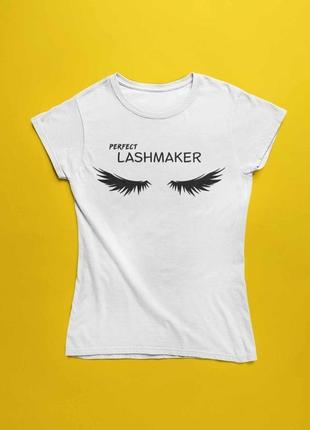 Футблка с принтом "perfect lashmaker"3 фото