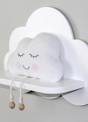 Поличка хмаринка, хмаринка, настінна полиця в дитячу, полиця для іграшок, декор в дитячу s22 фото