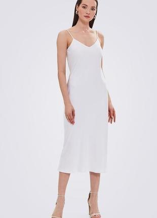 Сукня комбінація міді шовкове, біле1 фото