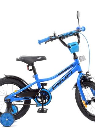 Велосипед дитячий prof1 y14223-1 14 дюймів, синій1 фото