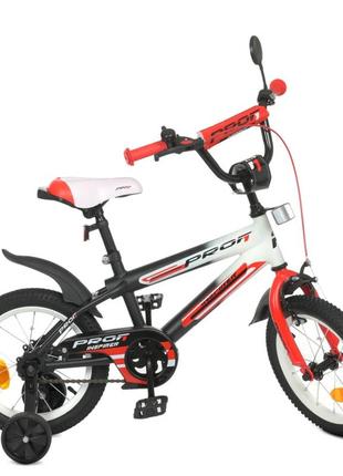 Велосипед дитячий prof1 y14325-1 14 дюймів, червоний1 фото