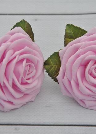 Розовые розы резинки для волос резинки детские с цветами3 фото