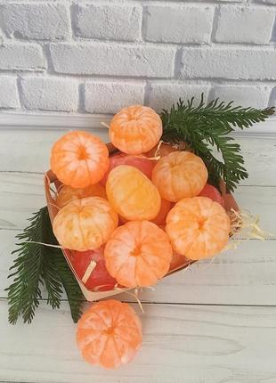 Сувенирное мыло "мандарин очищенный"