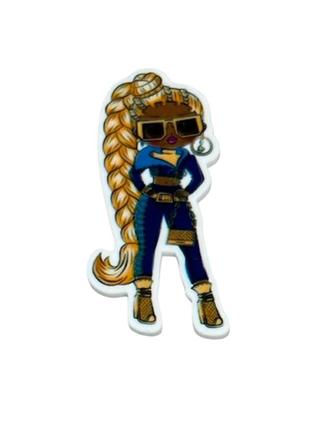 Серединка для бантів (пластиковий декор) 4 см лялечка лол, арт 07915, шт, різнокольоровий