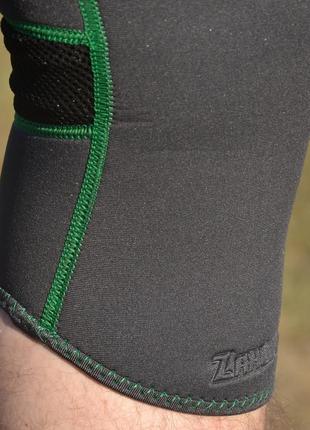 Наколінник madmax mfa-294 zahoprene knee support dark grey/green s7 фото