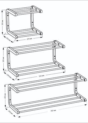 Полка для обуви обувная полка навесная полка для обуви натуральная 79*25*20 см