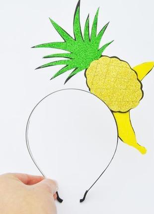 Обручи детские с фруктами для тематического праздника в тропическом стиле5 фото