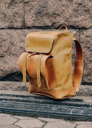 Чоловічий рюкзак для ноутбука, шкіряний рюкзак для подорожей6 фото