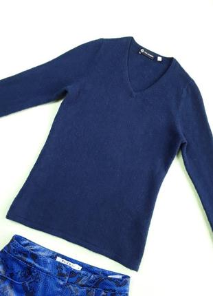 Стильный кашемировый свитер темносинего оттенка  pure cachemire от c&a3 фото