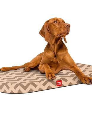Лежанка для собак waudog relax, рисунок "треугольники", со сменным чехлом, s, ш 55см, дл 40см3 фото