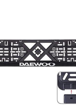 Автомобiльна рамка пiд номер з рельєфним написом daewoo vitol ph-dw