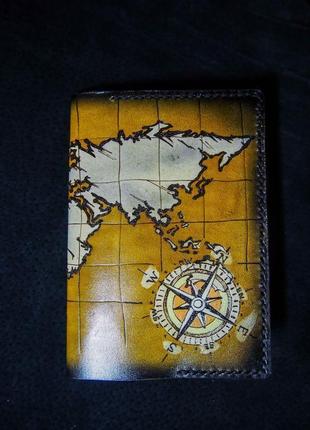 Обкладинка на паспорт йди за мріями, обкладинка карта світу, обкладинка для паспорта з картою світу