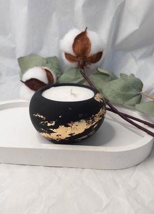 "золото & чорний оксамит" серія екосвічок: горщик