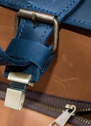 Мужской кожаный портфель для ноутбука и документов, деловая кожаная сумка5 фото