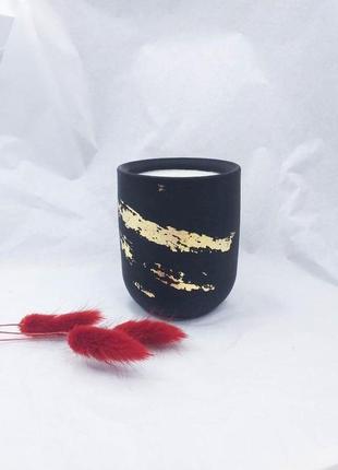"золото & чорний оксамит" серія екосвічок: medium cup3 фото