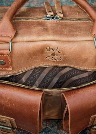 Мужской кожаный деловой портфель, повседневная сумка кожаная для ноутбука