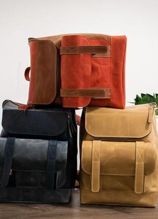 Кожаный рюкзак для путешествий, спортивный рюкзак, ранец ручной работы9 фото