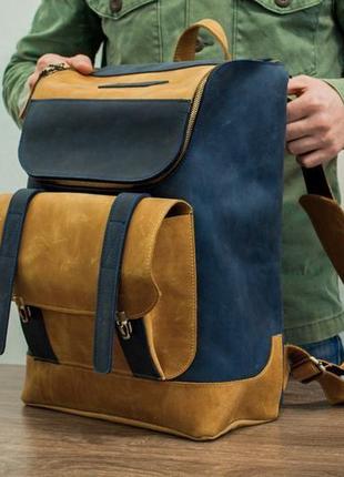 Кожаный рюкзак для путешествий, спортивный рюкзак, ранец ручной работы3 фото