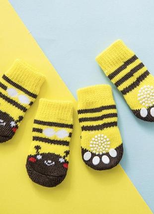 Шкарпетки для собак pet style "бджілка" 4