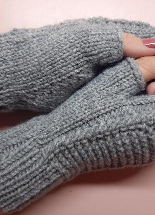 Митенки- перчатки без пальцев4 фото
