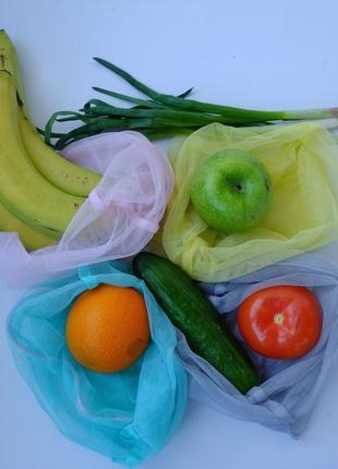 Эко мешочки, набор эко пакетов для покупок , фруктовки, мішечки zero west1 фото