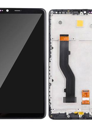 Дисплей + сенсор с передней панелью для cubot note 9 black