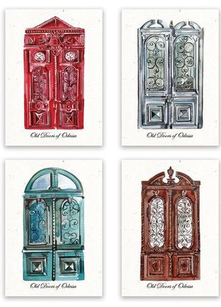 Почтовая открытка из серии «old doors of odessa»3 фото