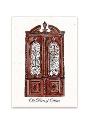 Почтовая ткрытка из серии «old doors of odessa»1 фото
