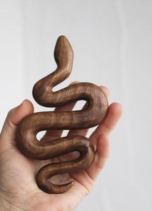 Дерев'яна іграшка змія1 фото