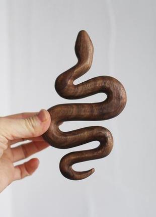 Деревянная игрушка змея2 фото