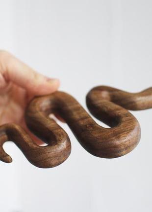 Дерев'яна іграшка змія3 фото