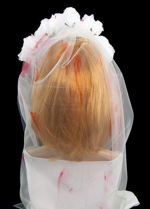 Украшение на голову хэллоуин кровавая невеста 91743 фото