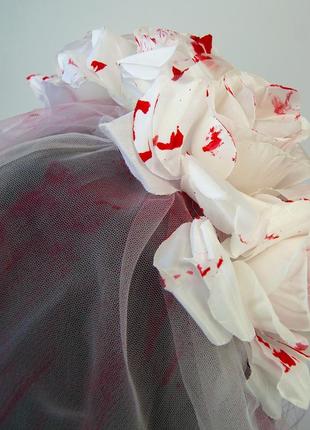 Украшение на голову хэллоуин кровавая невеста 91745 фото