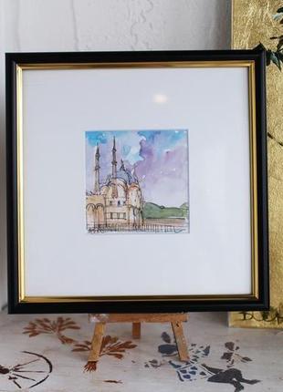 Картина акварель стамбул собор святой софии1 фото