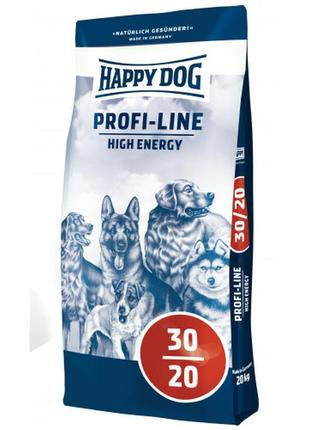 Happy dog (хеппи дог) prof-line high energy 30/20 - сухой корм для рабочих и служебных собак, 20 кг