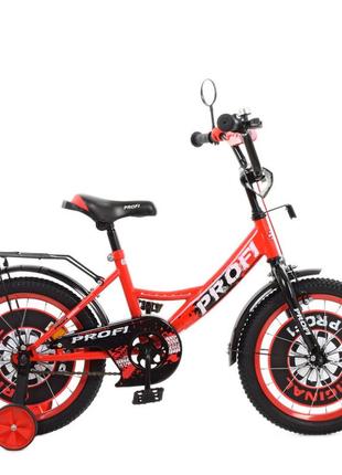 Велосипед дитячий prof1 y1646-1 16 дюймів, червоний3 фото