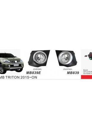 Фари дод. модель mitsubishi triton/l200 2015-18/mb-839e/h16-12v19w/ел. дріт (mb-839e)