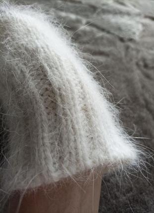 Женский вязаный свитер джемпер ангора пушистый кролик7 фото