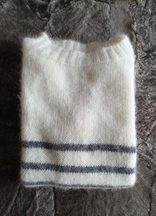 Женский вязаный свитер джемпер ангора пушистый кролик5 фото