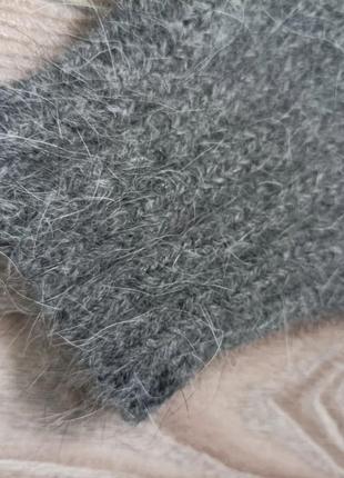 Мужской вязаный свитер джемпер ангора пушистый кролик2 фото