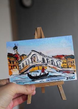 Картина маслом мост риальто венеция5 фото