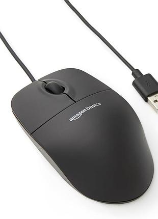 3-кнопочная проводная компьютерная usb-мышь amazon basics