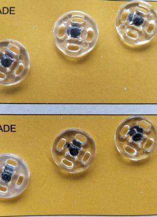 D=11,5 мм пришивні застібки-кнопки для одягу new style 24шт скляні (653-т-0279)1 фото