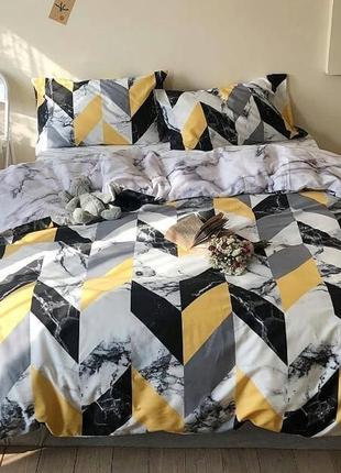 Постільна білизна з геометричним принтом, 100% бавовна