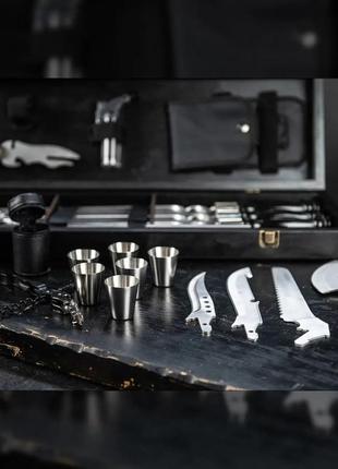 Шашлычный набор-комплект на подарок другу на 6 шампуров "grills" черный g00110 фото