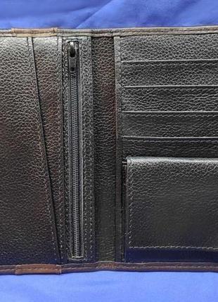 Іменний коричневий шкіряний гаманець3 фото