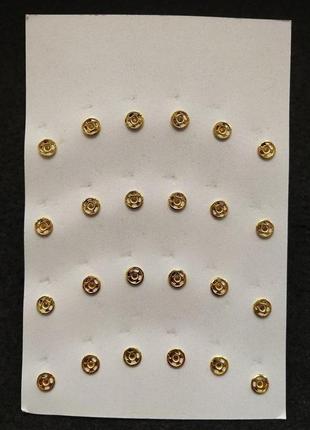 D=8,5 мм пришивні застібки-кнопки для одягу new style 24шт металеві колір золотий (653-т-0113)3 фото