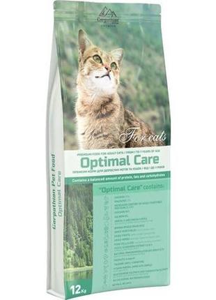 Сухой корм для кошек carpathian pet food optimal care, 12 кг