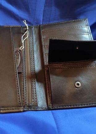 Іменний коричневий шкіряний гаманець4 фото